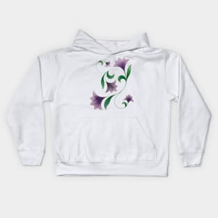 purple flower Kids Hoodie